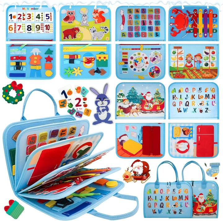 RunHero Busy Board Montessori Spielzeug Baby ab 1 Jahr Quiet Book Activity Board Motorikspielzeug Fi