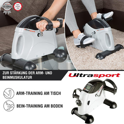 Ultrasport Mini Bike 2in1/3in1, Mini-Heimtrainer, Arm- und Beintrainer, Heimtrainer, Pedaltrainer fü