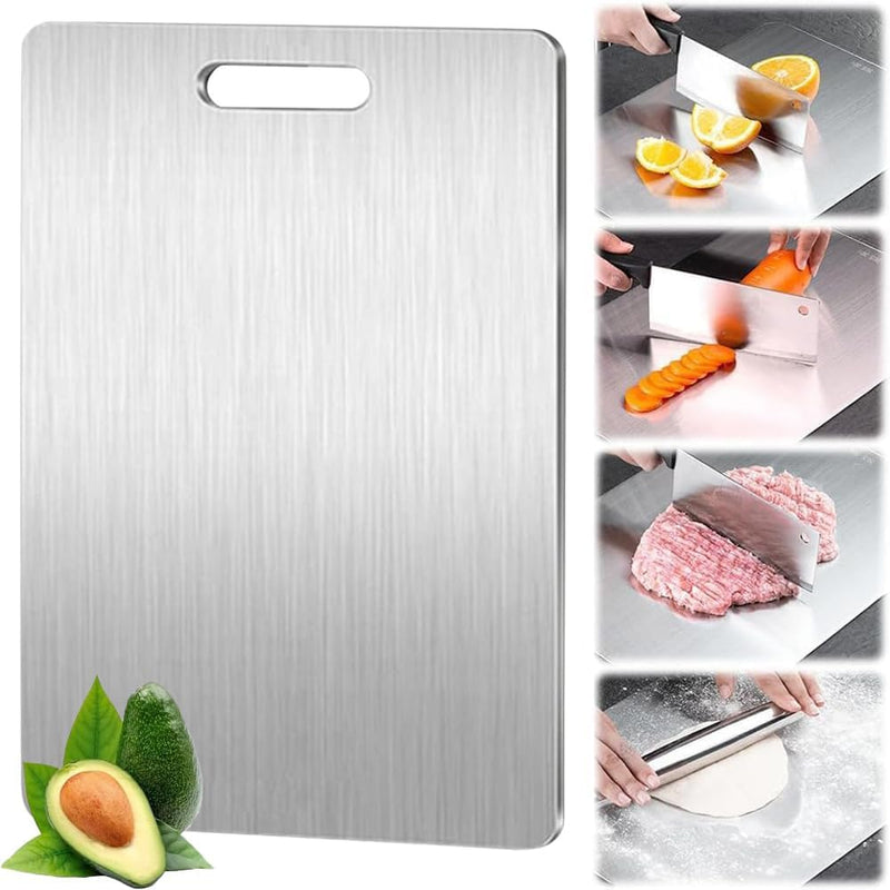 Titan Schneidebrett,Titanium Cutting Board,Doppelseitiges Schneidebrett in Lebensmittelqualität,Schn