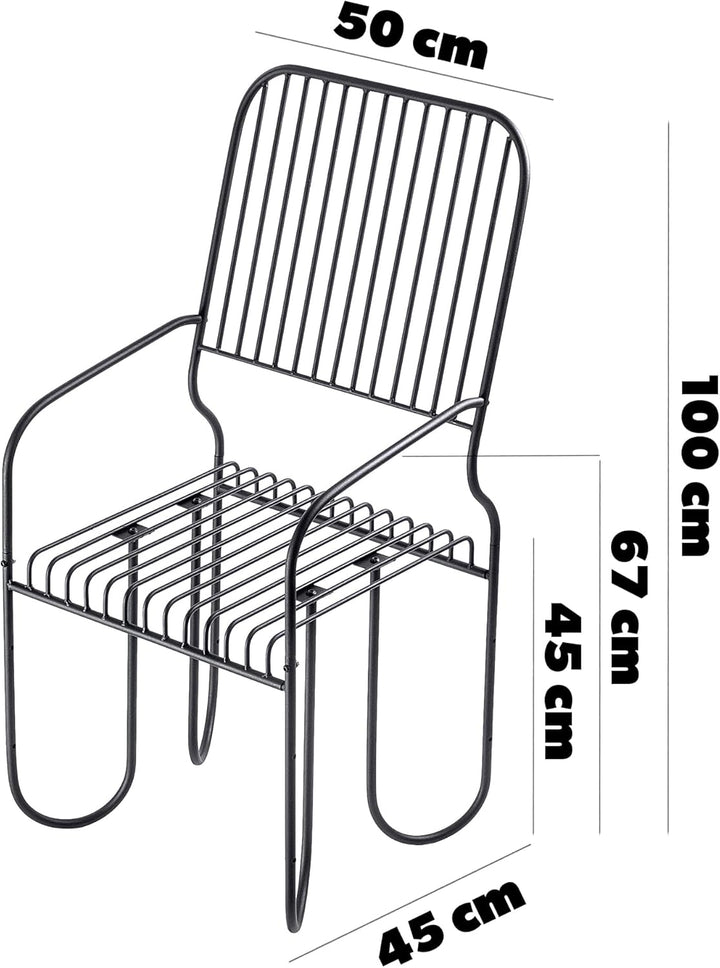 KADAX Moderne Gartenbank, Sitzbank aus pulverbeschichteten Stahl, Bank im Modulsystem, Witterungsbes
