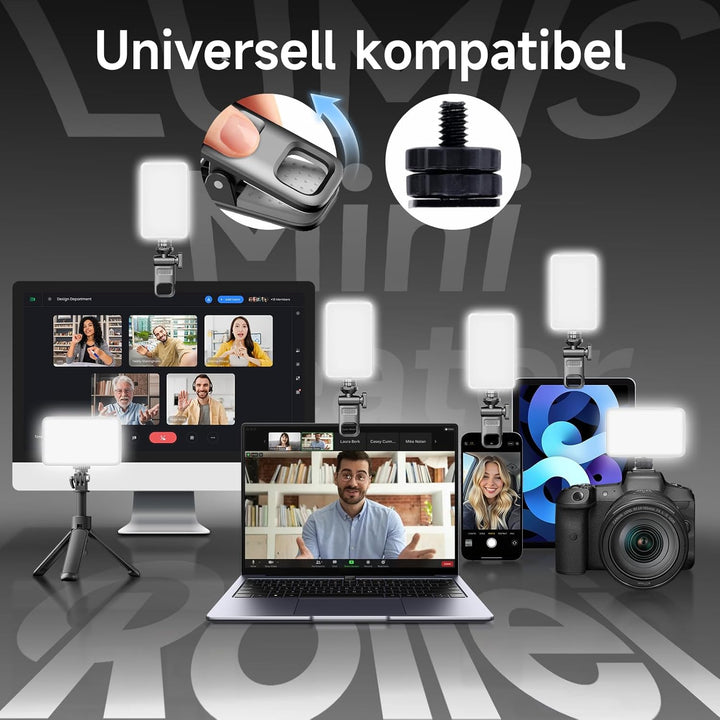 Videoleuchte, Rollei Lumis Mini Creator LED Dauerlicht Fotografie Kompatibel mit Kamera Handy Tablet