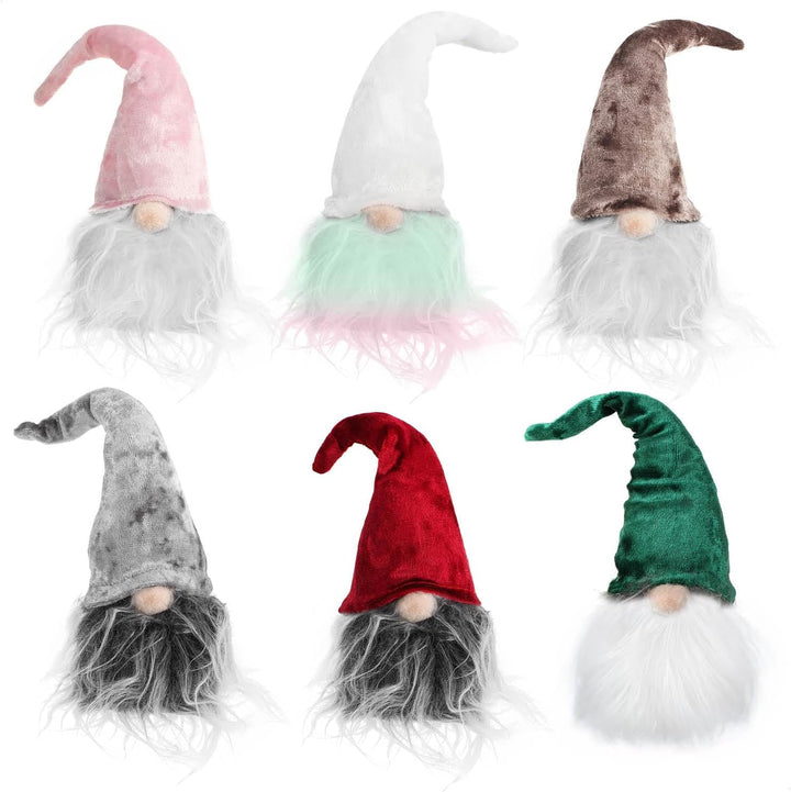 com-four® 6X Premium Weihnachts-Wichtel - winterliche Zwergen-Figur mit Zipfelmütze - skandinavische