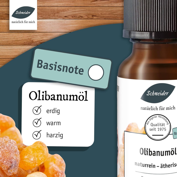Saunabedarf Schneider Olibanumöl – Weihrauch – ätherische Ölmischung naturrein – 20 ml Inhalt – wohl