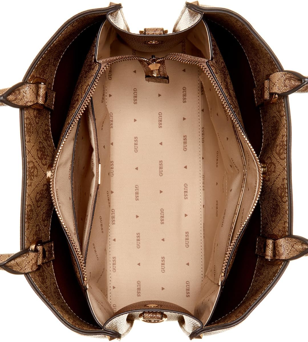 GUESS Meridian Handtasche 32 cm Latte-logo, Latte-logo