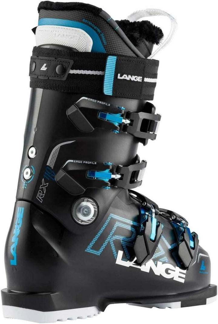 Lange RX 110 W LV (Black-ELEC. Blue) Skischuh Damen schwarz 22.5 MP, 22.5 MP