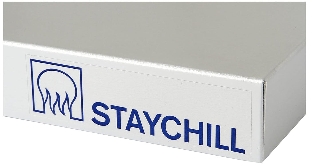 Saro Stay Cool 1/3 GN Kühl-Servierplatte, Metall, Silber, 32.5 x 17.6 x 3.6 cm