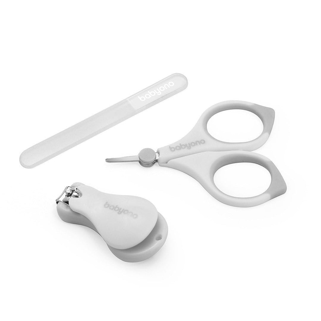 BabyOno Set Nagelpflege für Kinder und Babys grau