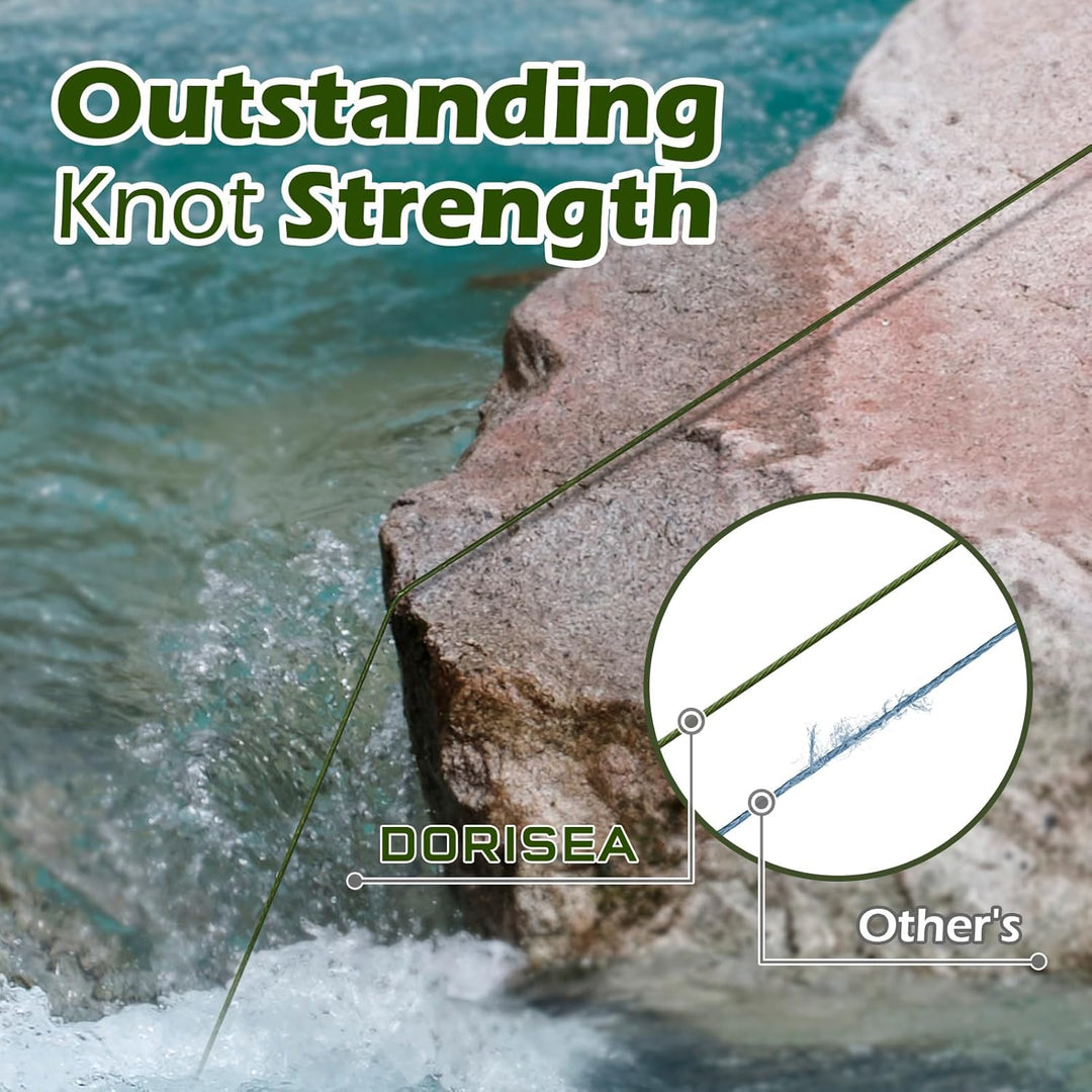 Dorisea Extreme Braid geflochtene Angelschnur, 100 % PE, 1000 m, 2,7–227 kg getestet, abriebfest, un