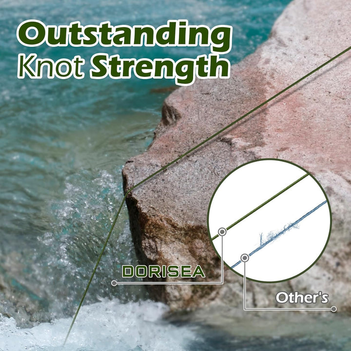 Dorisea Extreme Braid geflochtene Angelschnur, 100 % PE, 1000 m, 2,7–227 kg getestet, abriebfest, un