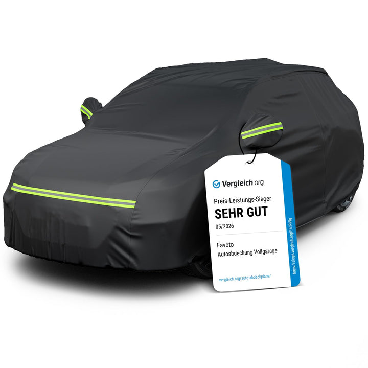 Favoto Autoabdeckung Winter Vollgarage Auto Abdeckplane Staubdicht Wasserdicht Autohülle Autoplane C