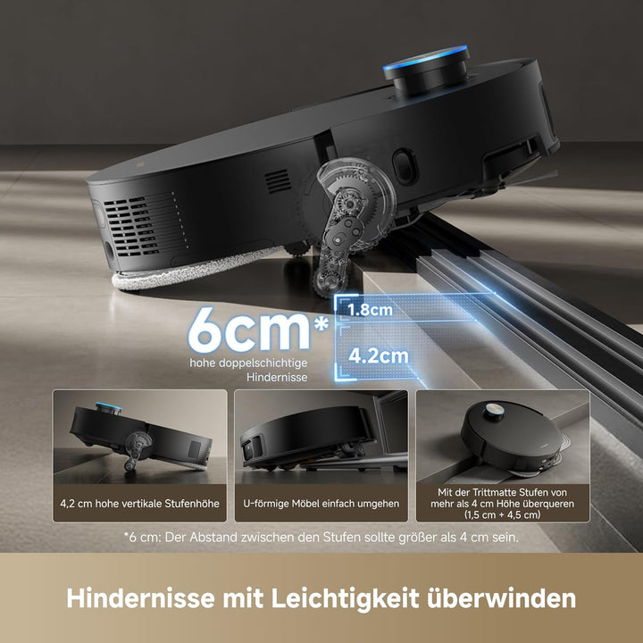 dreame X50 Master Staubsaugerroboter mit 24,9cm Basisstation, automatisches Nachfüllen und Entleeren