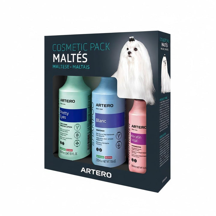 Artero Komplettes Set für die Hygiene Ihres Hundes (Malteser) Bichón Maltés, Bichón Maltés