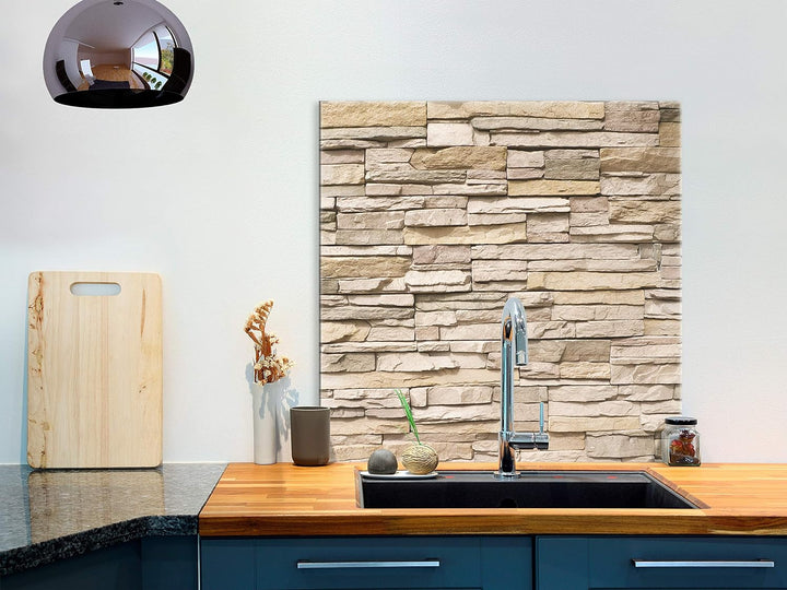 murando Spritzschutz Glas für Küche 60x60 cm Küchenrückwand Küchenspritzschutz Fliesenschutz Glasbil