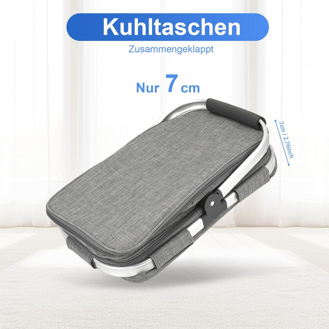 Nagoyuki 30L Einkaufskorb, Kühltasche, Faltbarer Kühlkorb, Doppellagige Einkaufstasche, Praktischer