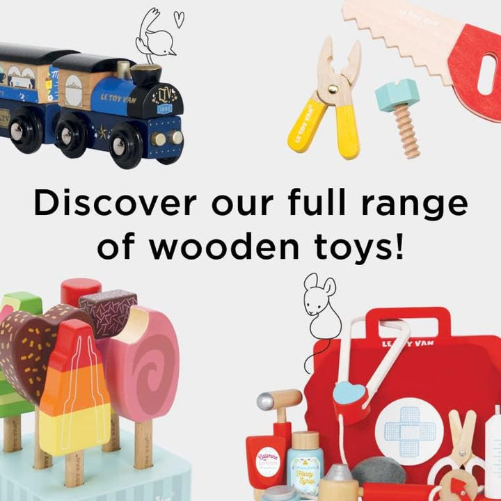 Le Toy Van - TV603 - Tisch und 2 Stühle für Kinder, 3-6 Jahre, aus FSC-zertifiziertem Holz und Farbe