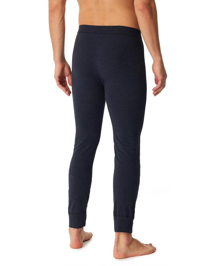 Schiesser Herren lange Unterhose mit Eingriff - Comfort Fit XXL Blau-mel., XXL Blau-mel.