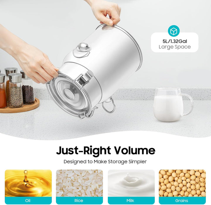 Milchkanne 5 Liter Edelstahleimer Luftdichter Behälter Multifunktionale Milcheimer Weineimer Eiskübe