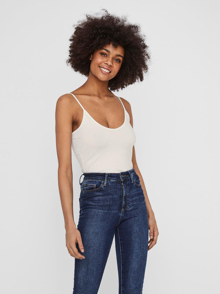 VERO MODA Damen Vmmaxi My Soft V Singlet Noos Top M Mehrfarbig (2x Insignia Blue, 1x Woodrose, 1x Sn