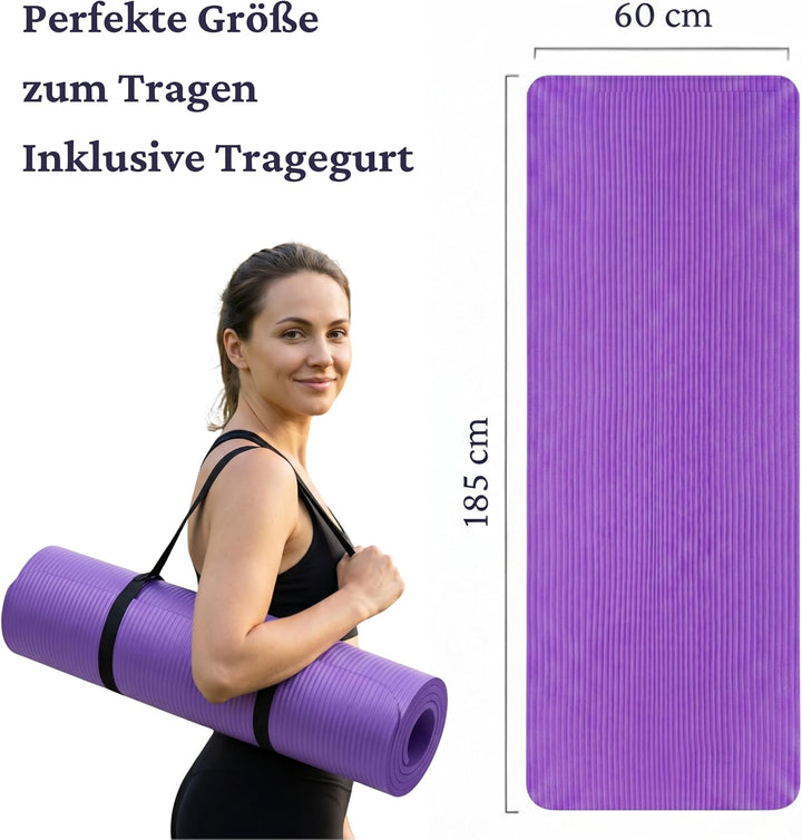 Yogamatte, Fitnessmatte Rutschfest Und Trainingsmatte, Yoga Matte Dicker, Sportmatte Dicke, Gym Matt