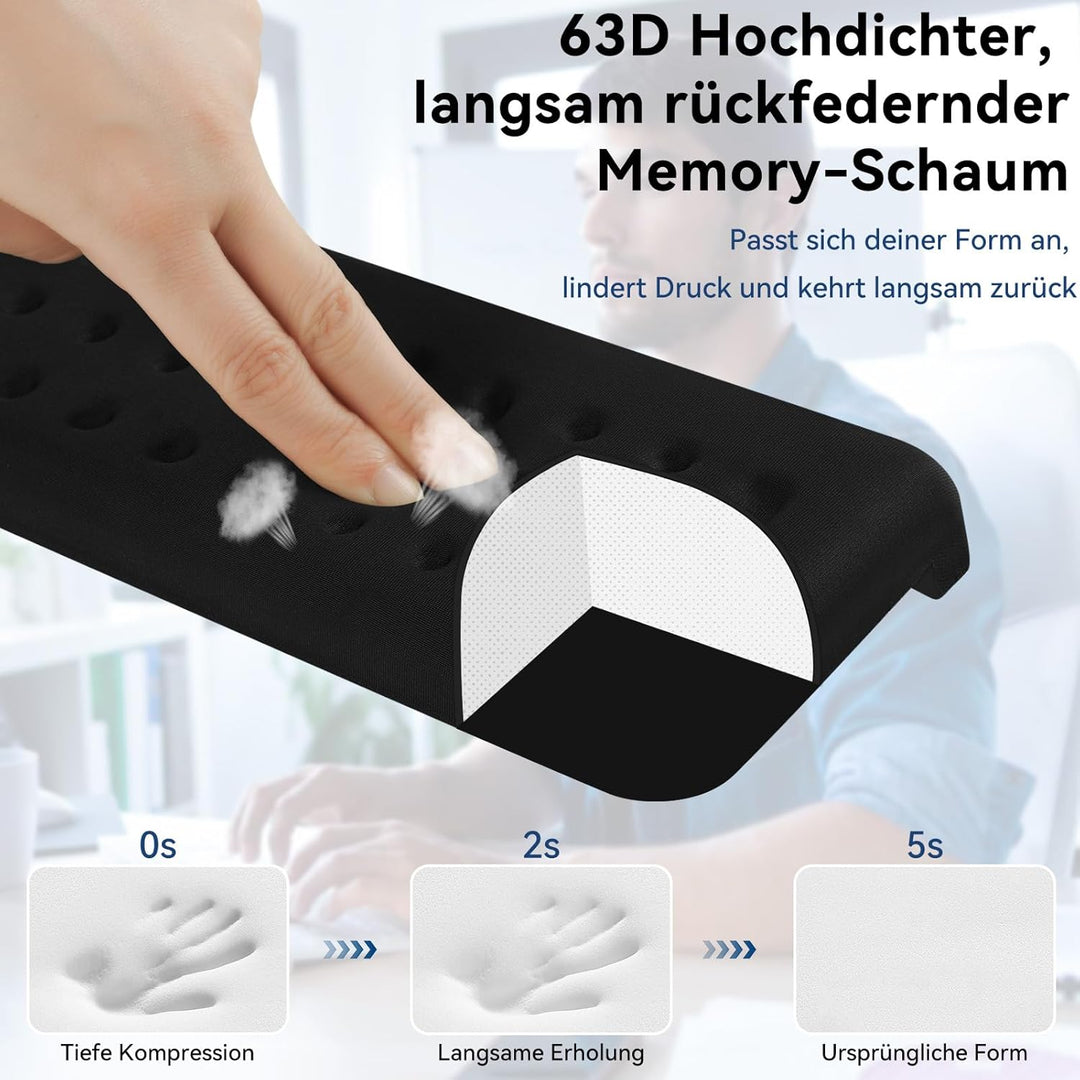 L-förmige Armauflage für Schreibtischkante, 2er Set Memory-Schaum Handgelenkauflage & Ellbogenauflag