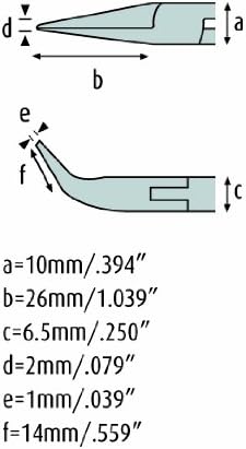 Spitzzange 140mm - schmitz 4203HS22 - gebogene, lange Greif-Backen ohne Verzahnung - ESD - EGB - Dis