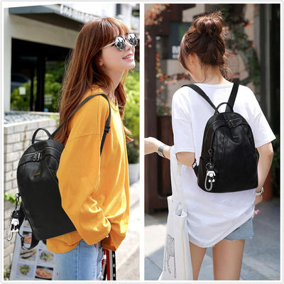 DEERWORD Damen Rucksack Handtaschen Elegant Anti Diebstahl Frau Stadtrucksack Henkeltaschen Tagesruc