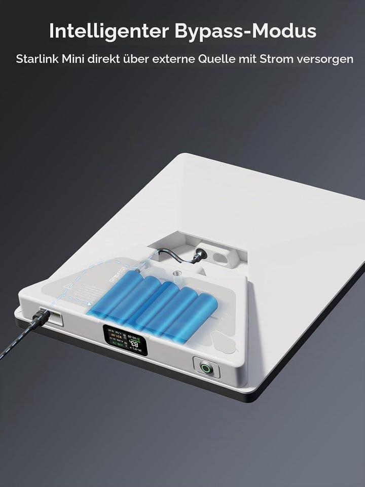 Starlink Mini Akku Pack LinkPower 2, 99Wh Powerbank für Starlink Mini, 5 Stunden Laufzeit, Unterstüt