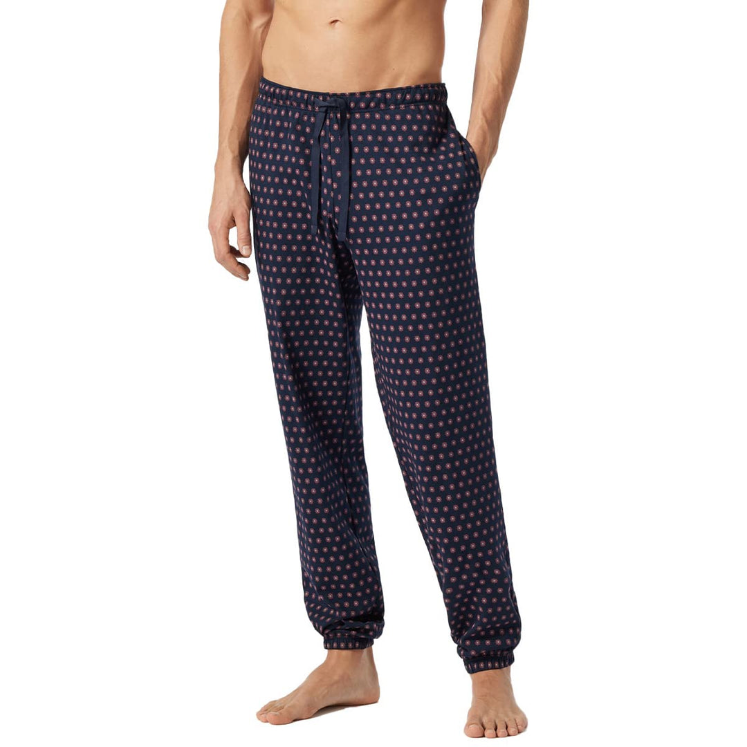 Schiesser Herren Hose Lang Bündchen Pyjamaunterteil 48 Dunkelblau, 48 Dunkelblau