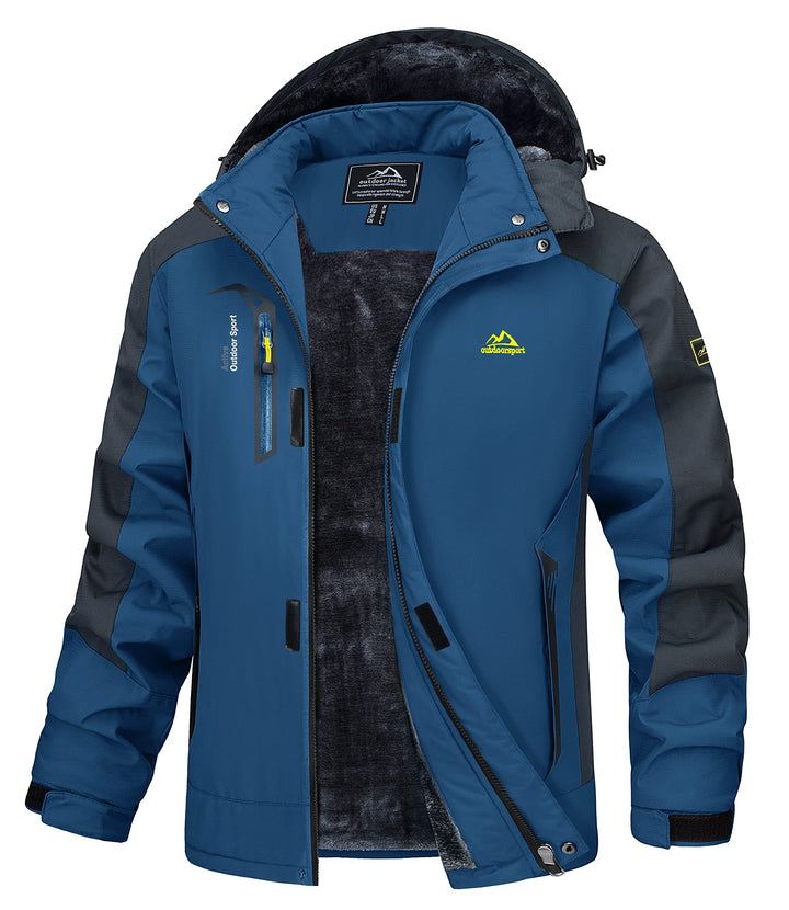 MAGCOMSEN Winterjacke Herren Warm Gefüttert Skijacke Wasserdicht Regenjacke Snowboardjacke Outdoor F
