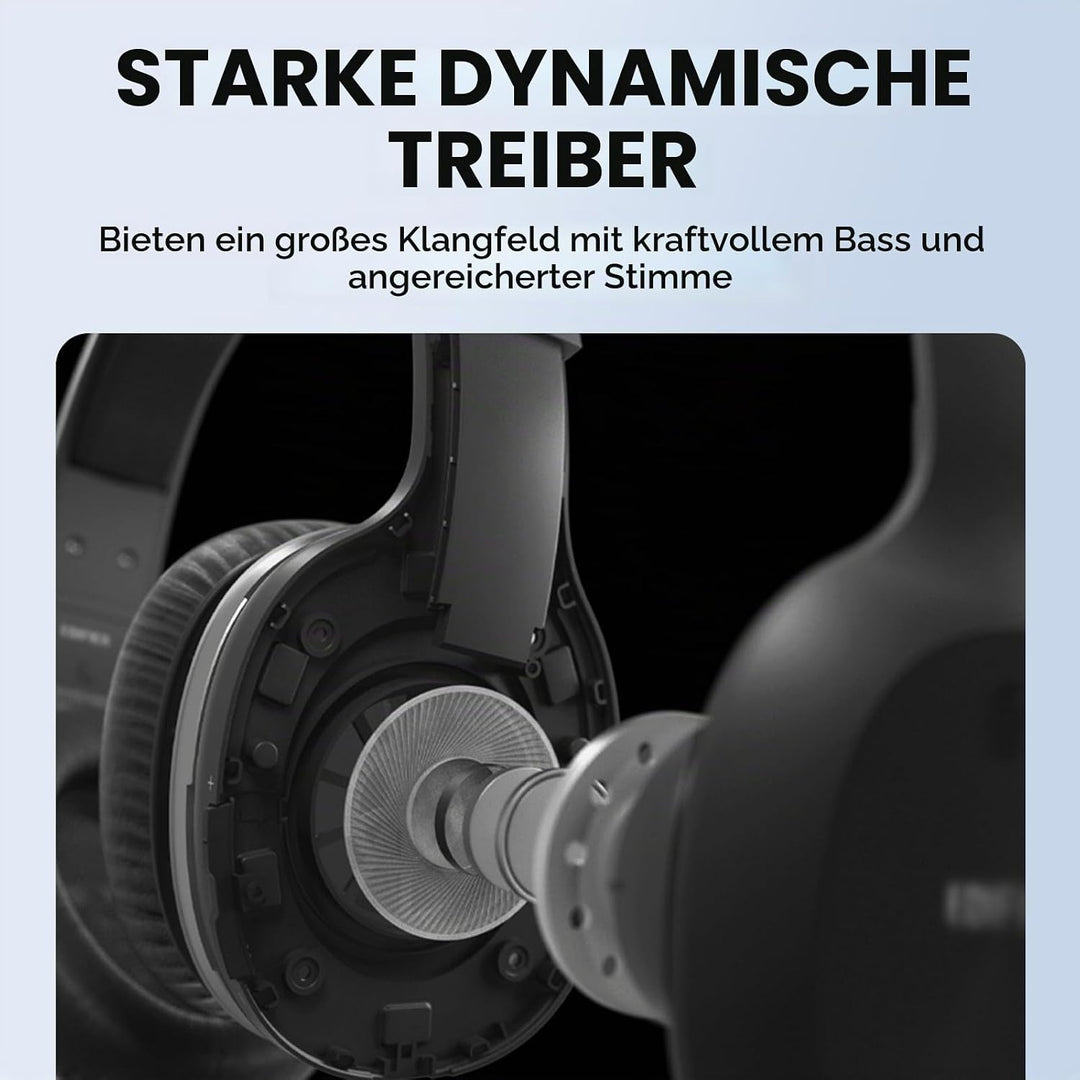 Edifier W800BT Plus Kabellose Over-Ear-Kopfhörer, Bluetooth-Headset mit CVC™ 8.0-Geräuschunterdrücku