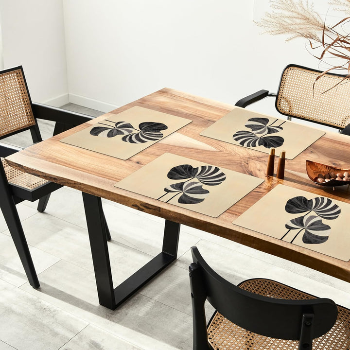 KitchenYeah© Platzsets Abwaschbar 6-Teilig 45x30 cm Tischsets Platzdeckchen rutschfeste Platzset Unt