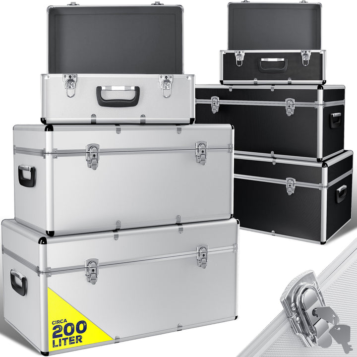 Masko® 3er SET Alu Boxen | Alubox | Alukiste | Werkzeugkoffer | Werkzeugkasten | Transportbox | Werk