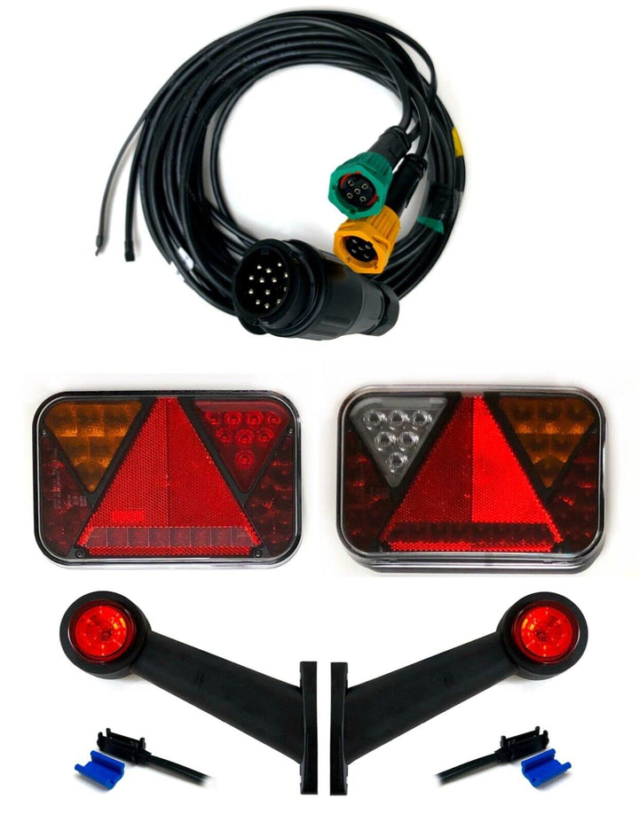Anhängerbeleuchtung Set LED Rückleuchten LED Umrissleuchten 13 polig Kabel 7m