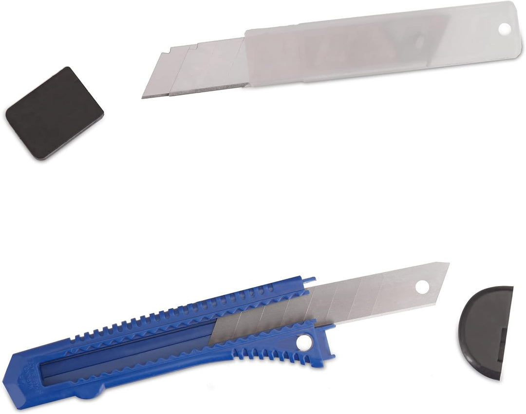 Relaxdays 2400 x Abbrechklingen, 7 Bruchstellen je Klinge, Cutterklingen, extrem scharf, 18 mm, Carb