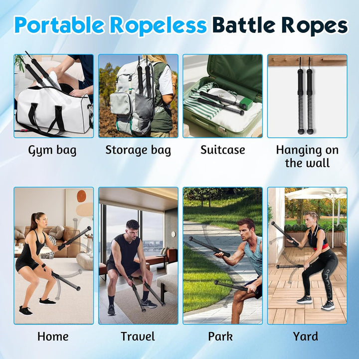 Ropeless Battle Ropes, Seillose Kampfseile Tragbare Gewichtete Seile Ohne Seil Ganzkörpertrainingsge