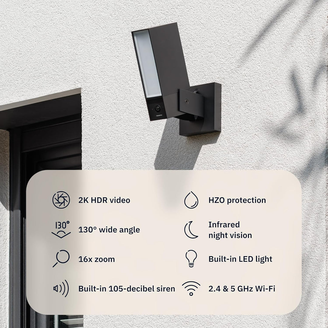 Netatmo Überwachungskamera für den Aussenbereich,2SD, WLAN 5 GHz, 2K HDR, KI-Erkennung Personen/Fahr
