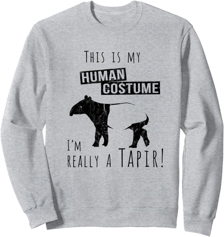 Mein Mensch Kostüm, ich bin eigentlich ein Schabracken-Tapir Sweatshirt