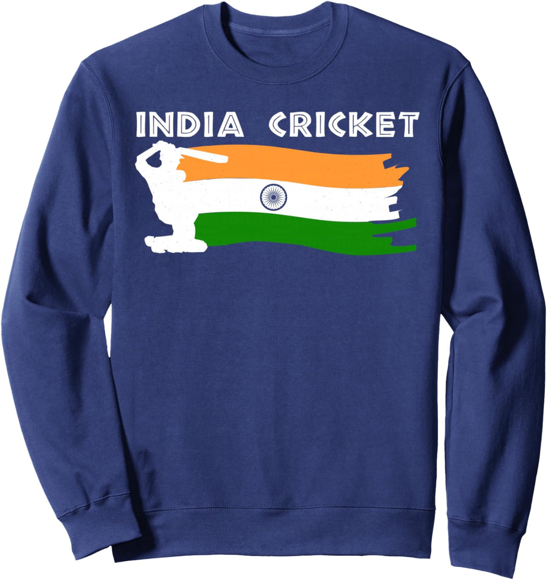 India Cricket mit indischer Flagge Sweatshirt