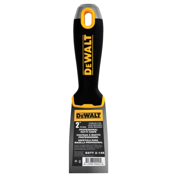 DEWALT Spachtelmesser, 5,1 cm, Edelstahl mit weichem Griff, DXTT-2-148 2-Inch, 2-Inch