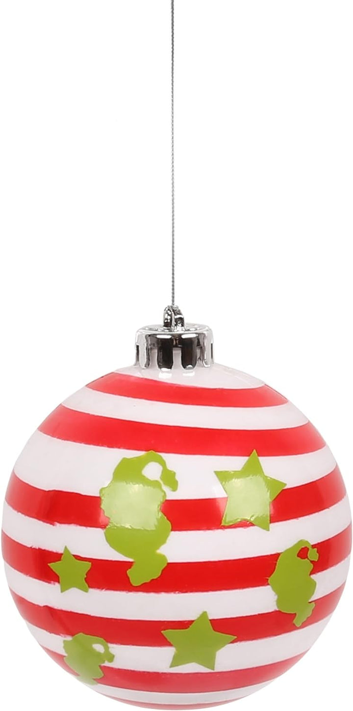 Der Grinch Weihnachtskugelset, Christbaumschmuck, aus Kunststoff 25 Stück Einheitsgrösse Set 3., Set