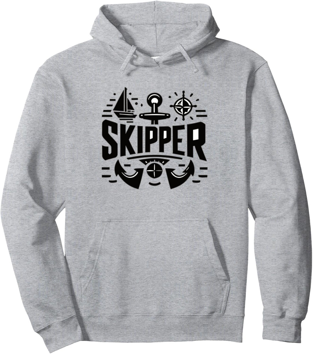 Skipper Segler Kapitän Segeln Segelboot Segel Segeltörn Pullover Hoodie