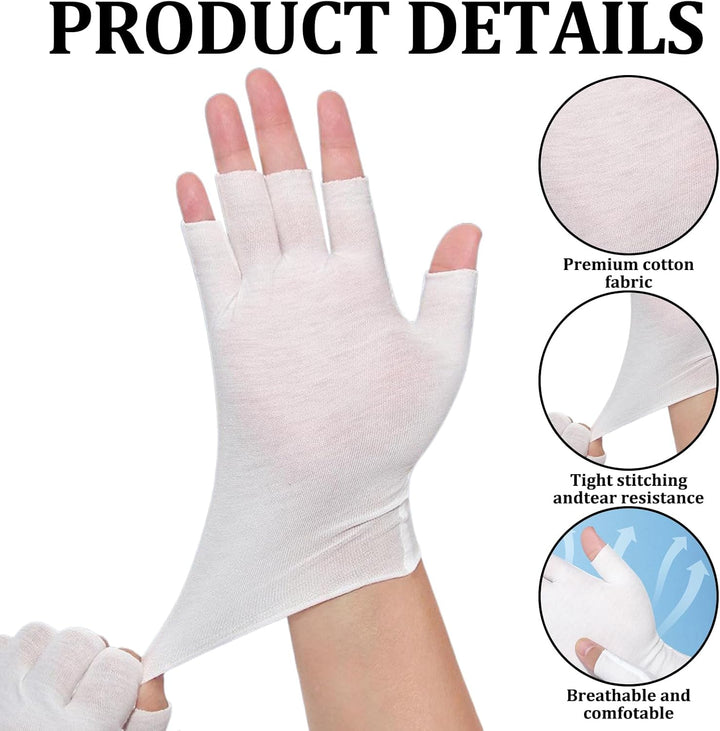 9 Paar Baumwollhandschuhe Fingerlos Fingerlose Baumwollhandschuhe Baumwollhandschuhe Ohne Finger Bau