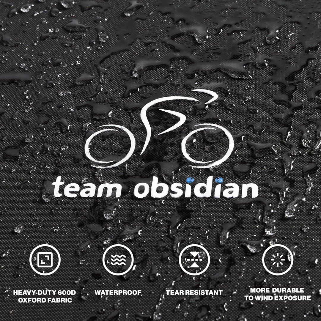TeamObsidian Transparente Oxford 600D-Fahrradabdeckungen | Robuste Aufbewahrung im Freien oder Trans