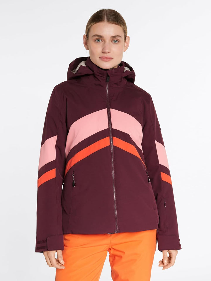 Ziener Damen Telia Ski-Jacke/Winter-Jacke | warm, atmungsaktiv, wasserdicht (1er Pack) 34 velvet red