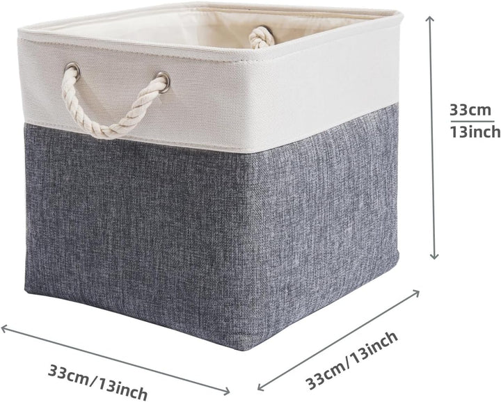 Mangata Aufbewahrungsbox,(33x33x33cm) Aufbewahrungskorb Stoff, Box in Würfel für Schrank, Regal, und