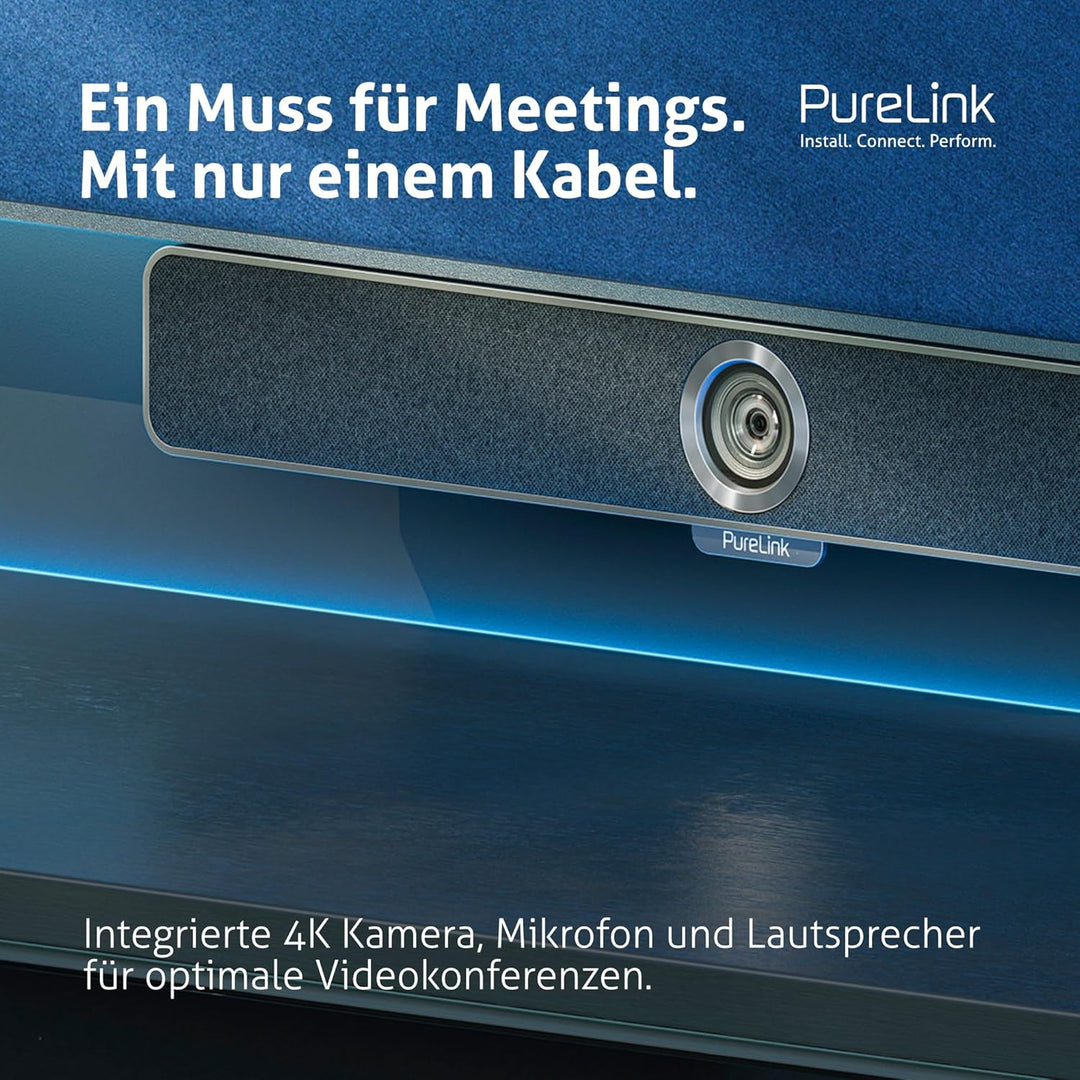 Purelink Vuelogic VL-VB200 All-in-One 4K Kamera, Mikrofon und Soundbar 4K Video Bar, 4K Video Bar