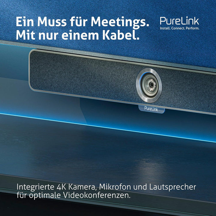 Purelink Vuelogic VL-VB200 All-in-One 4K Kamera, Mikrofon und Soundbar 4K Video Bar, 4K Video Bar