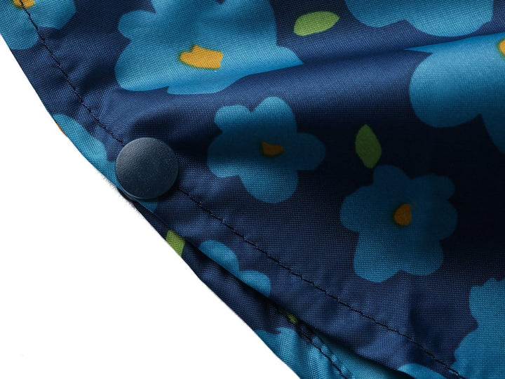 Regen Poncho Jacke Mantel für Erwachsene mit Kapuze wasserdicht mit Reissverschluss im Freien Blumen