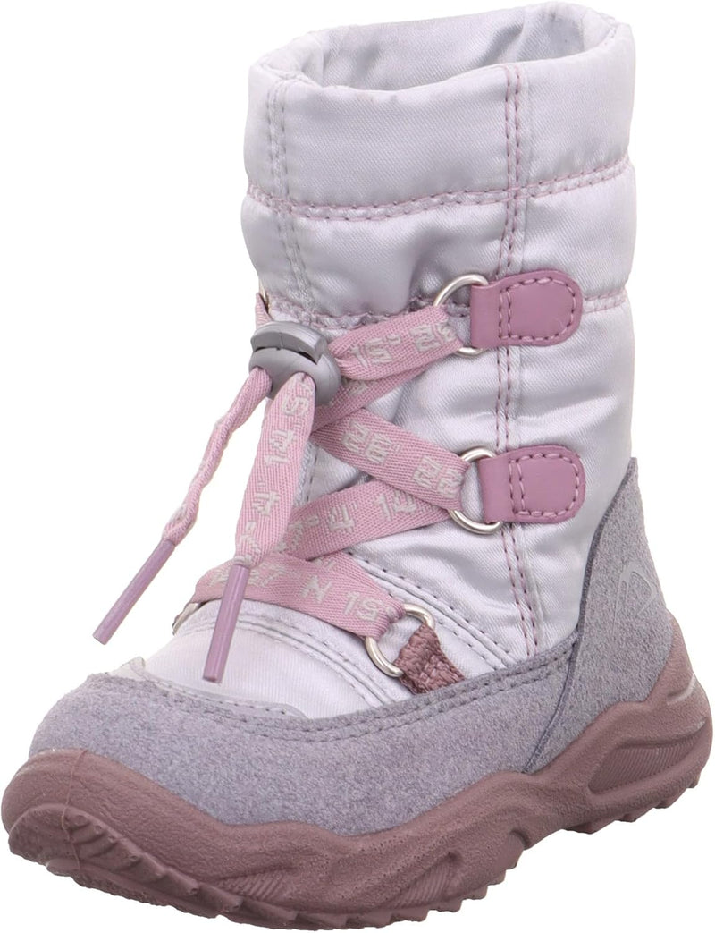 Superfit Baby-Mädchen Glacier Lauflernschuhe 28 EU Weit Hellgrau Lila 2500, 28 EU Weit Hellgrau Lila