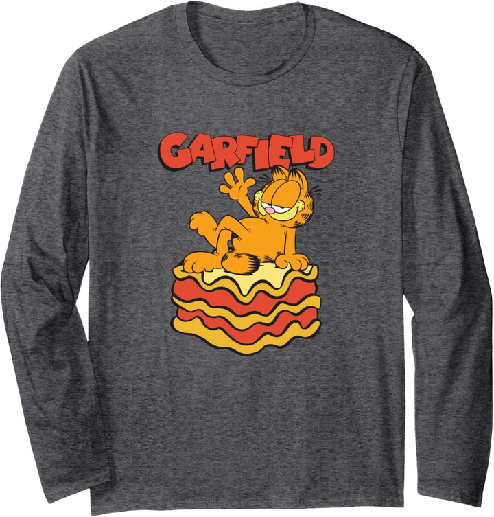 Garfield Lasagnescheibe Pose Langarmshirt